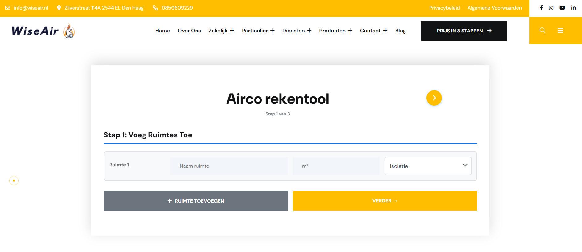 Nieuwe airco calculator